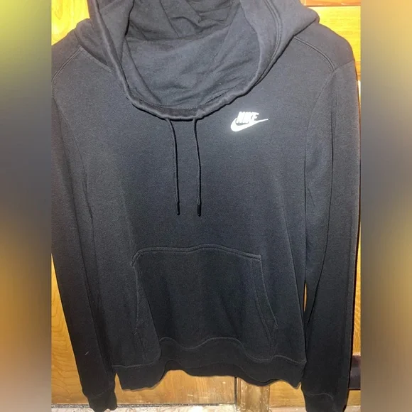 Nike pullover black slouchy hood hoody size small super comfortable ! - Picture 2 of 9